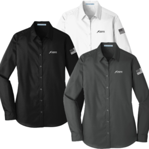 LADIES BUTTON UP DRESS SHIRT